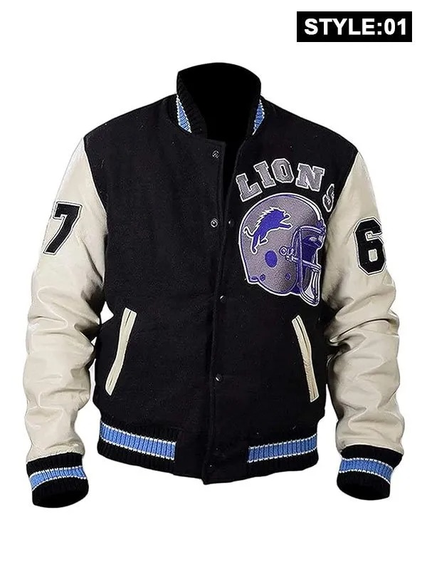 Detroit Lions Axel Foley Beverly Hills Cop Varsity Jacket - Cosplay Street