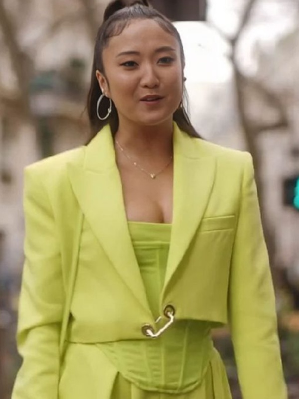 Emily In Paris S4 Ashley Park Neon Cropped Jacket