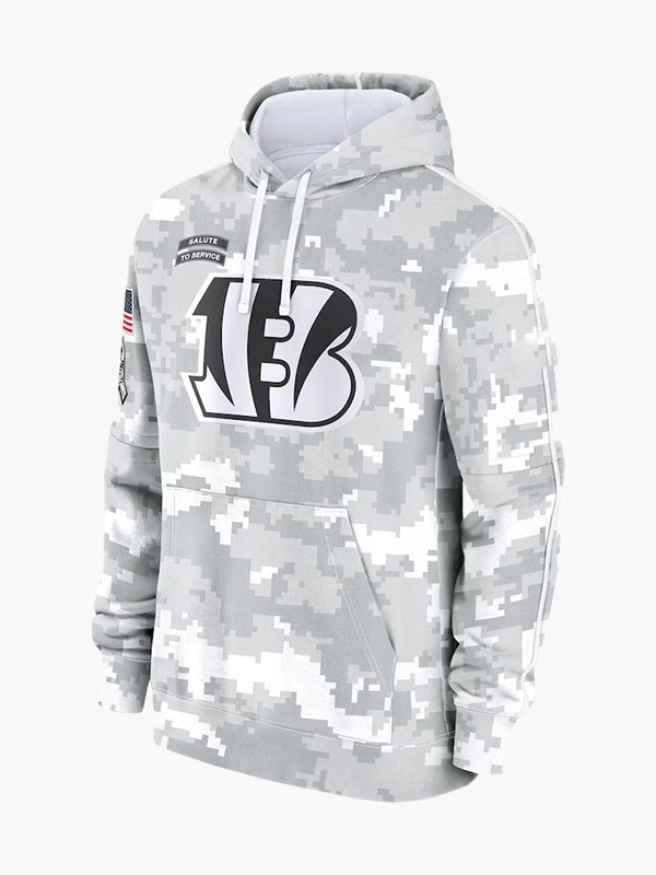 Victoria Jacket Cincinnati Bengals Salute to Service Arctic Camo Hoodie