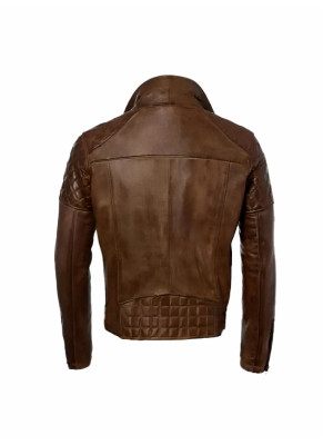 Brown Leather Motorcycle Jacket mens
