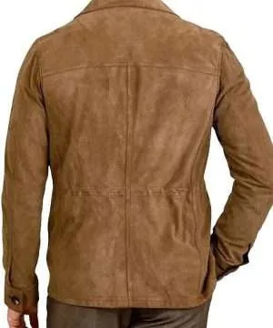 Men’s Suede Leather Jacket Brown