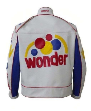 Talladega Nights Ricky Bobby Wonder Bread BIker Leather Jacket