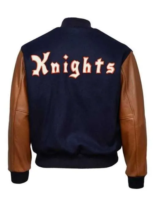 New York Knights 1939 Navy and Brown Bomber Jacket