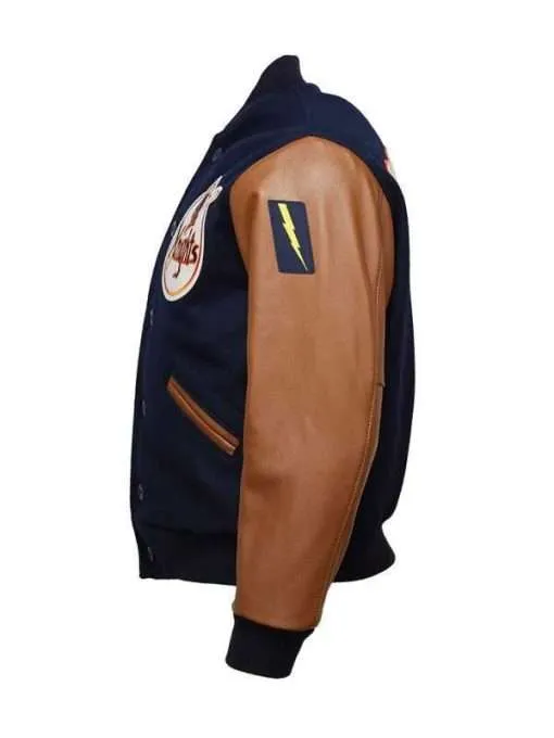 New York Knights 1939 Navy and Brown Jacket