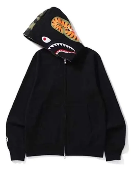Black Bape Shark Camo Black Hoodie