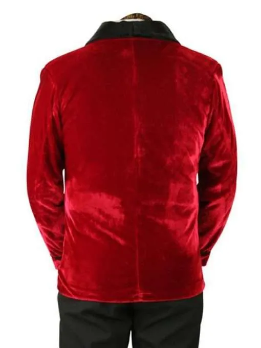 Men's Smoking Classy Red Velvet Jacket