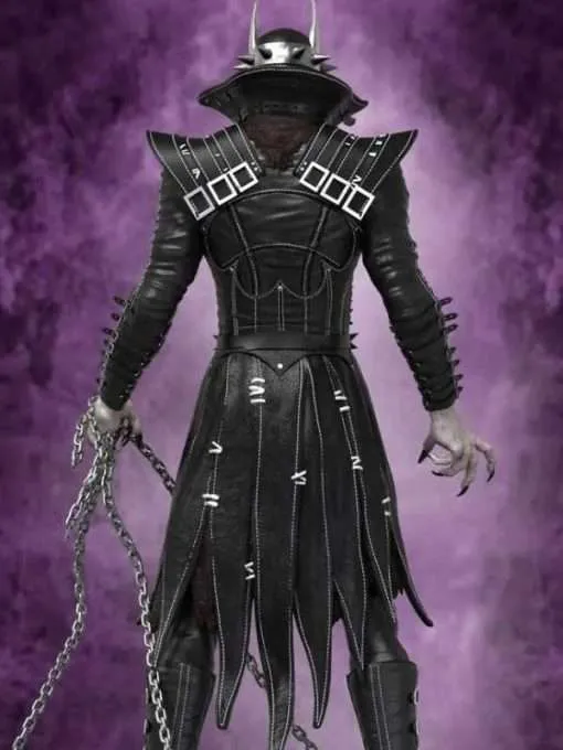 Bruce Wayne The Batman Who Laughs Leather Coat