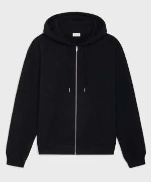 Black plain zip up hoodie outlet
