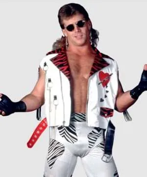 WWE Wrestler Shawn Michaels White Leather Vest