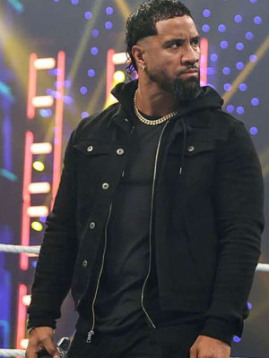 WWE Smackdown Jey Uso Black Denim Jacket