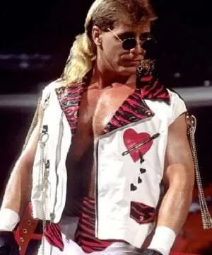 Shawn Michaels White Leather Vest