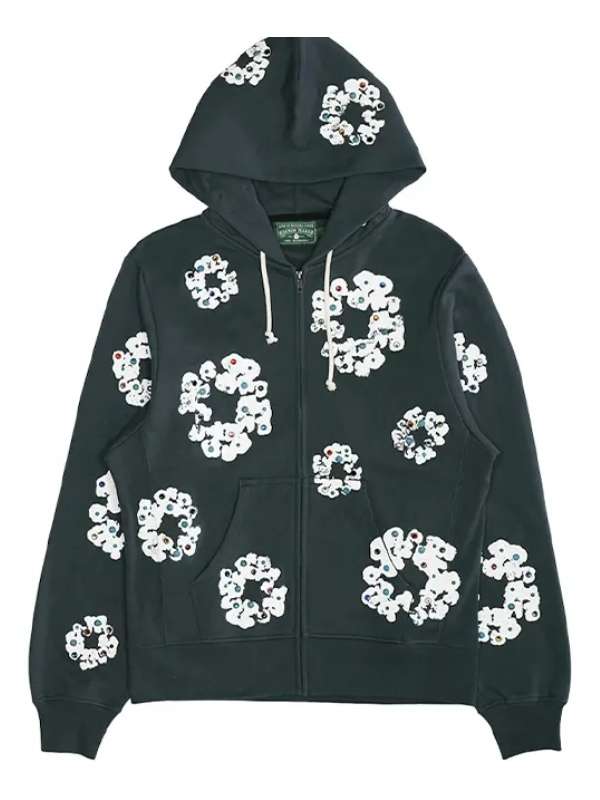 ★OY★DENIM FLOWER PATCH HOODIE-DUST GREY★正規品/直送料込 OY (오와이) Ι OPENYARD