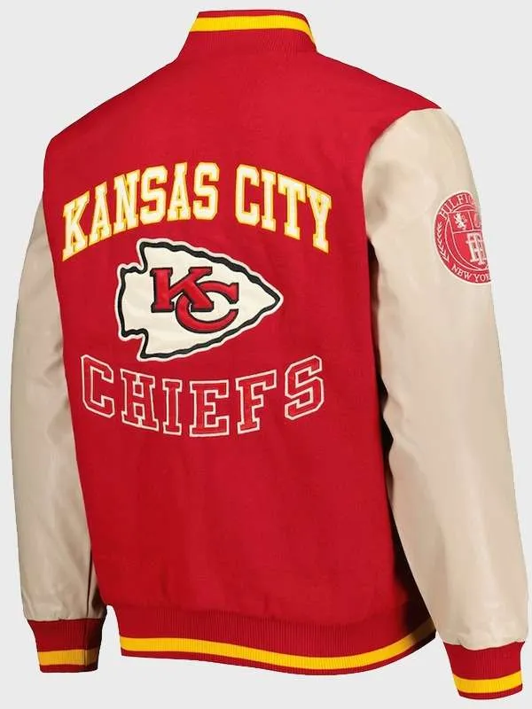 Kansas City Chiefs ボンバージャケット 赤/カーキ Kansas City Chiefs ボンバージャケット 赤/カーキ