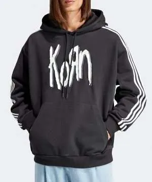 Adidas black hoodie with white stripes hot sale