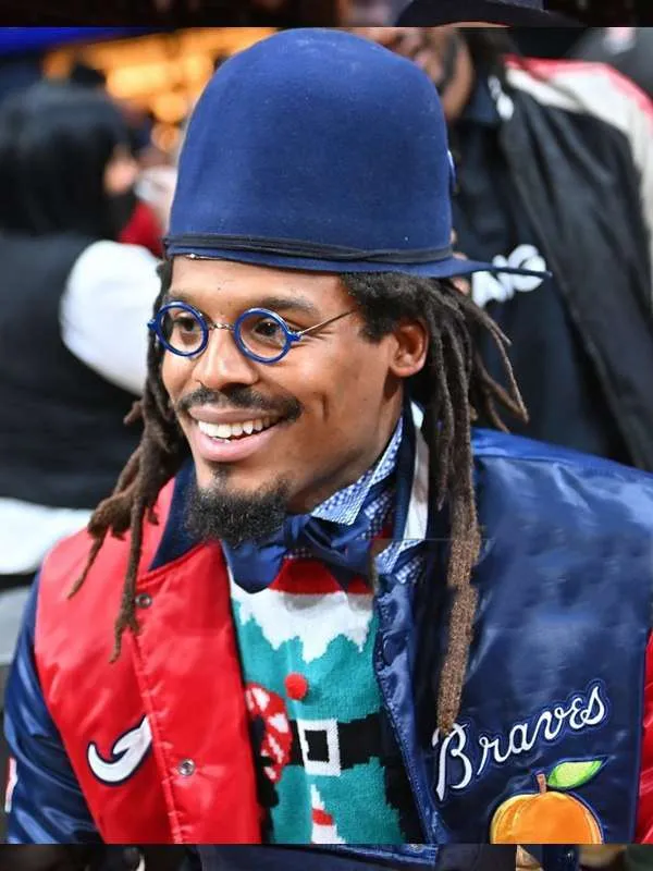 Cam Newton Atlanta Braves Satin Jacket Victoria Jacket