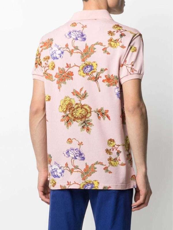 The White Lotus S02 Tv Series Francesco Zecca Etro Floral Print Polo Shirt The White Lotus S02 Francesco Zecca Polo Shirt