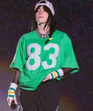 Billie Eilish Green 83 Jersey | Billie Eilish 83 Oversized