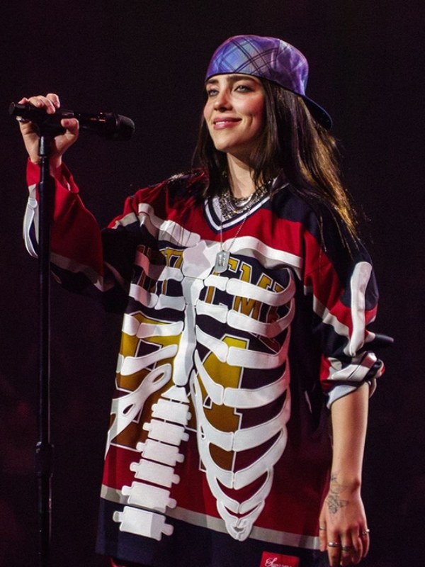 Pittsburgh Concerts Billie Eilish Jersey HMHAS tour billie skeleton jersey