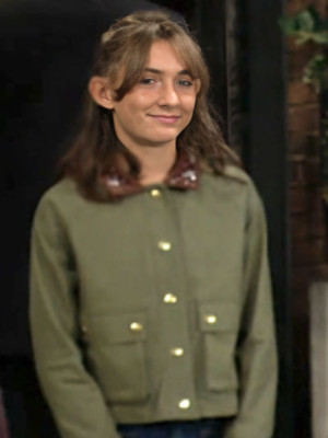 Katie Abbott The Young and the Restless Sienna Mercuri Cropped Barn Jacket