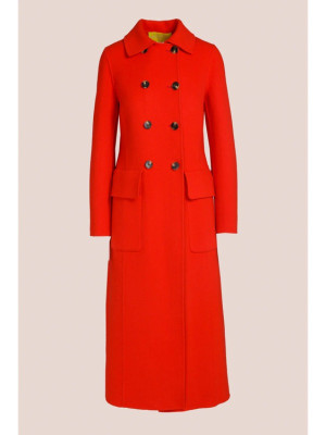 The Today Show 2024 Savannah Guthrie Red Double-Breasted Trench Coat