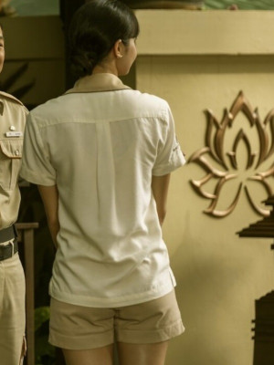 Mook The White Lotus S03 Lalisa Manobal Tree and Monkey Print Shirt