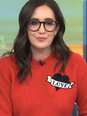 NBC News Daily 2025 Savannah Sellers Love Heart Sweater