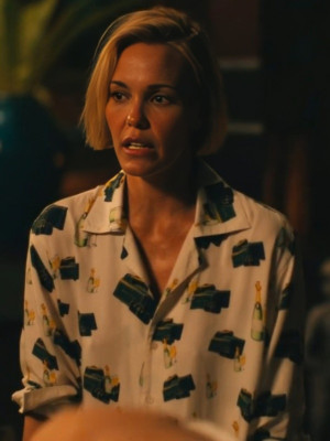 Leslie Bibb The White Lotus Kate Bohr Print Pajamas