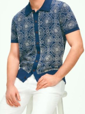 The White Lotus Patrick Schwarzenegger Medallion Shirt