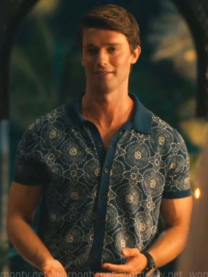 The White Lotus Patrick Schwarzenegger Medallion Print Shirt