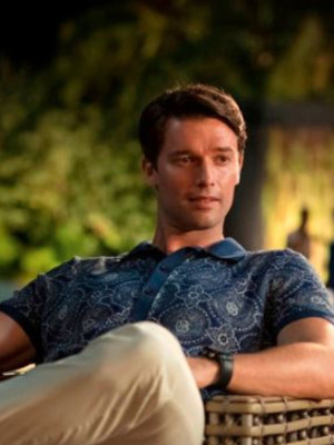 The White Lotus Patrick Schwarzenegger Medallion Print Shirt