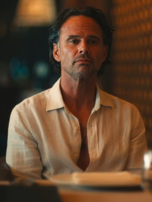 The White Lotus S03 Walton Goggins White Button-Down Shirt