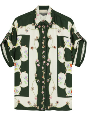 The White Lotus S03 Kate Printed Silk-Twill Shirt