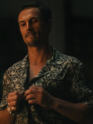 Arnas Fedaravičius The White Lotus S03 Valentin Moon Printed Shirt