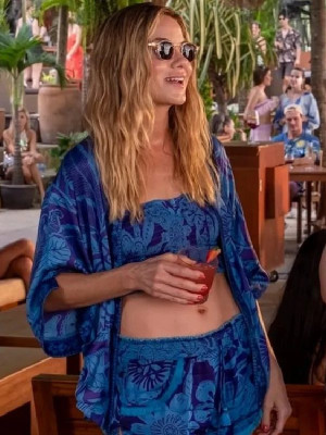 The White Lotus S03 Michelle Monaghan Blue Floral Shirt
