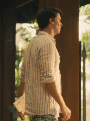 The White Lotus S03 Patrick Schwarzenegger Striped Shirt