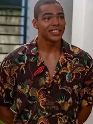 Zion Lindsey The White Lotus S03 Killer Instincts Floral Printed Shirt
