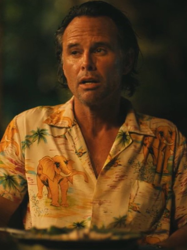 The White Lotus Walton Goggins Elephants Print Shirt The White Lotus Walton Goggins Elephants Print Shirt