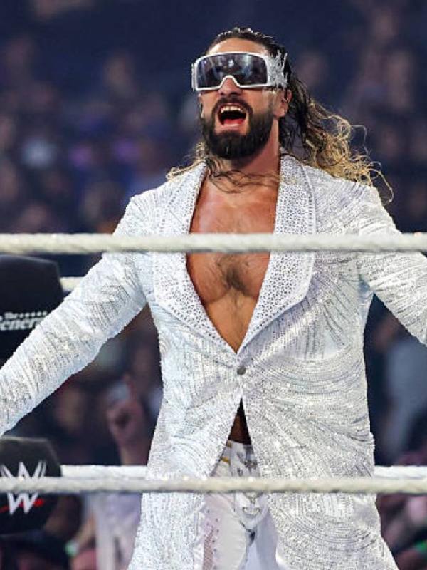WrestleMania 41 Seth Rollins White Long Coat