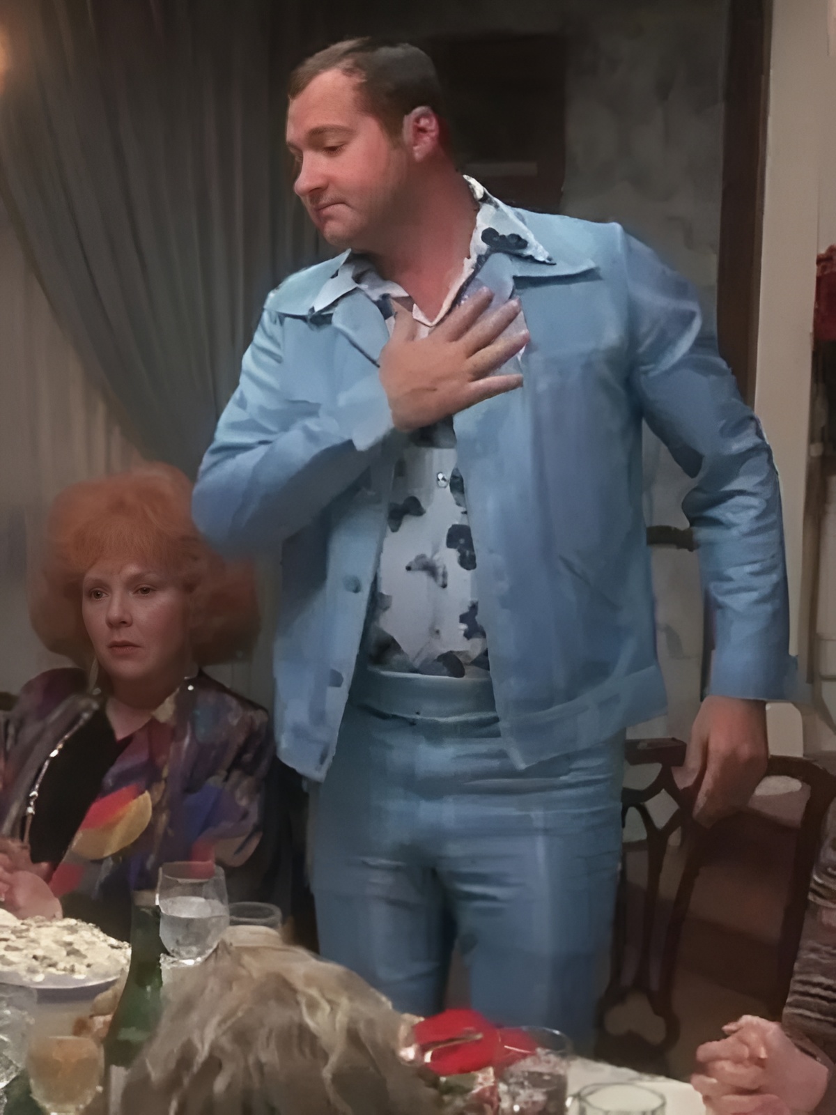 Rand Syble Christmas Vacation Randy Quaid Blue Leisure Suit