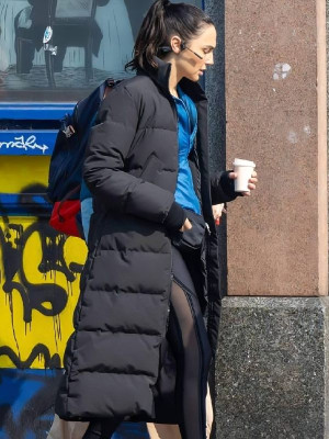 Gal Gadot Movie The Runner 2026 Maia Lartin Long Puffer Coat