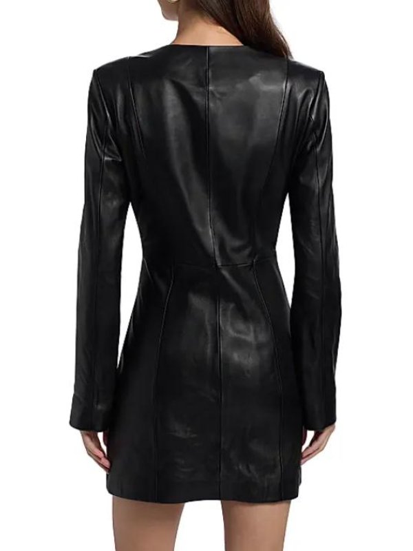 Bold And The Beautiful 2026 Heather Tom Black Leather Dress Bold And The Beautiful Heather Tom Black Leather Dress
