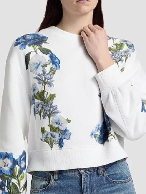 The Young And The Restless 2026 Sharon Newman Blue Floral Printed