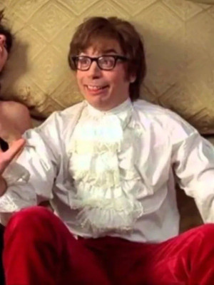 Austin Powers International Man of Mystery Mike Myers White Ruffle Shirt