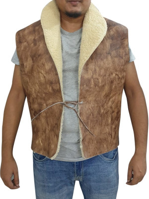 2026 Spaghetti Western Clint Eastwood Brown Leather Vest
