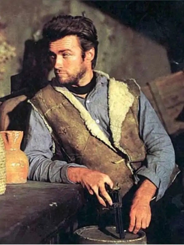 Spaghetti Western Clint Eastwood Brown Leather Vest Spaghetti Western Clint Eastwood Brown Leather Vest