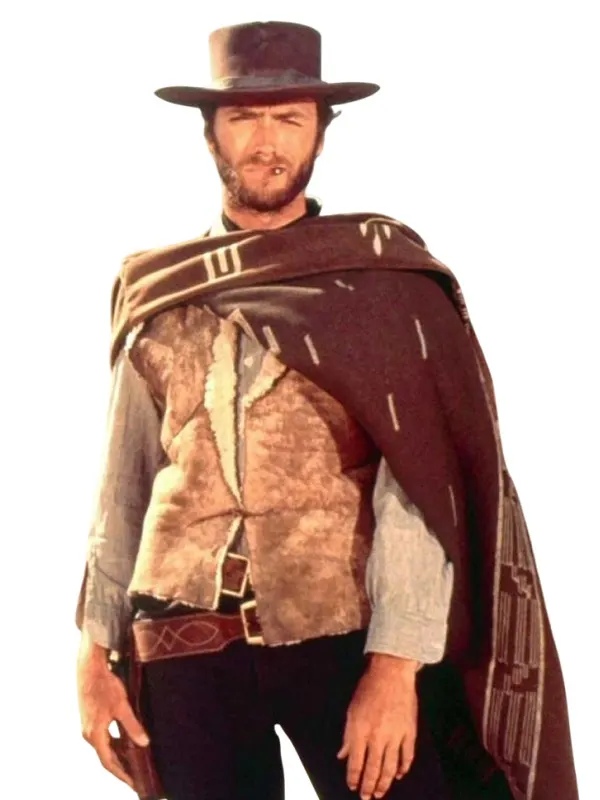 Spaghetti Western Film The Good, The Bad And The Ugly Clint Eastwood Shearling Leather Vest 2026 Spaghetti Western Film The Good, The Bad And The Ugly Clint Eastwood Shearling Leather Vest